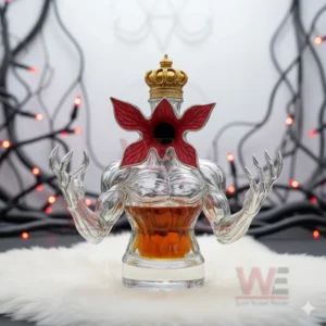 Stranger Things Demogorgon Whiskey Bottle 6 Demogorgon whiskey bottle with crown stopper shown in a stylized fantasy horror environment!