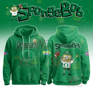 Oregon college hoodie with SpongeBob football character design!