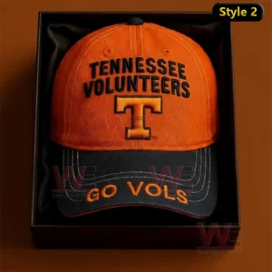 Orange and black Tennessee Volunteers baseball cap with bold lettering and team logo!