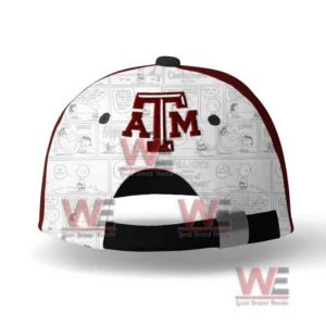 Back view of a Texas AM Aggies cap with embroidered ATM logo and adjustable strap!