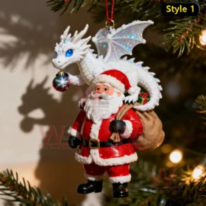 the enchanted santa 26 dragon sleigh ornament img 4 cdxZN