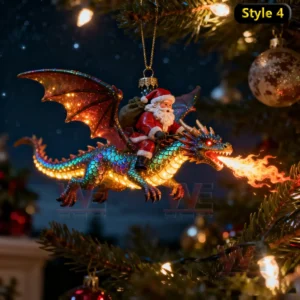 the enchanted santa 26 dragon sleigh ornament img 7 BmYUF