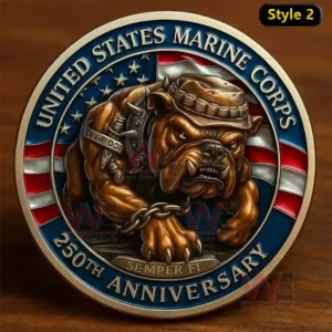 us marine corps devil dog 250th anniversary commemorative coin img