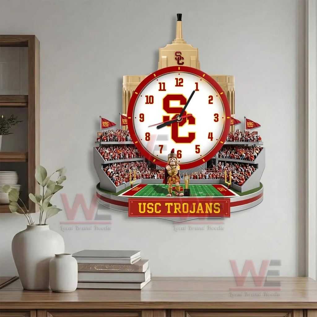 USC Trojans Stadium Decorative 3D Wall Clock 5 USC Trojans Stadium Decorative 3D Wall Clock - Image 5