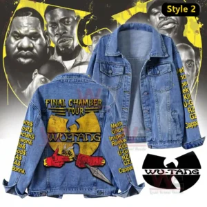 Wu Tang Final Chamber Tour denim jacket with bold back graphic and detailed sleeve text!