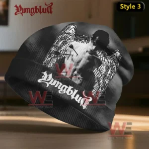 YUNGBLUD One More Time Beanie Hat Cap 9 A black beanie with bold red text performer graphics and stylized band lettering!