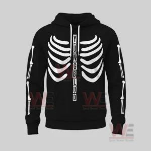 YUNGBLUD Winged Skull Skeleton Shirt, Hoodie 5 Back view of black hoodie with large winged skull design!