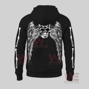 YUNGBLUD Winged Skull Skeleton Shirt, Hoodie 6 Black short sleeve shirt with skeleton ribcage front and winged skull back design!
