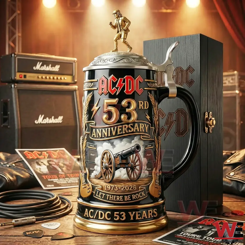 AC/DC 53rd Annviersary Cannon 1973-2026 Heritage Beer Stein ...