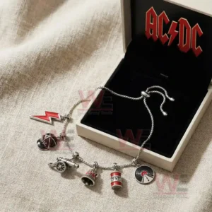 ACDC Rock band Adjustable Charm Bracelet