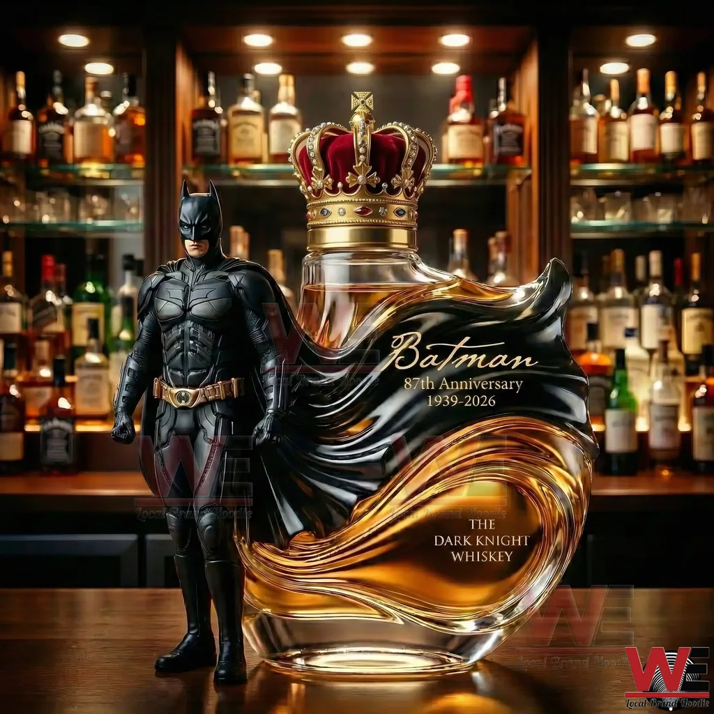 Batman 87th Anniversary Commemorative Whiskey Bottle - WeLocalBrandHoodie