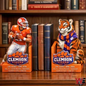 Clemson Tigers 130th Anniversary Bookends