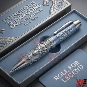 Dungeons and Dragons collector pen displayed in a blue presentation box!