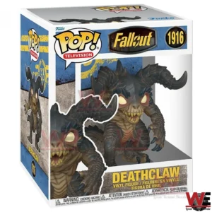 Boxed Fallout Deathclaw vinyl figure with monster artwork and clear display window on a neutral background!