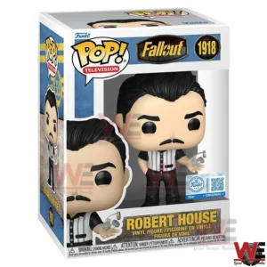 Boxed Robert House vinyl figure from the Fallout series displayed on a clean background!
