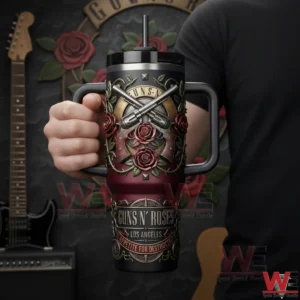 gun n roses los angeles 40oz tumbler with handle welocalbrandhoodie img 4 LV1lp