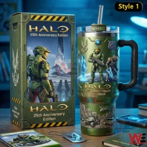 Halo UNSC anniversary tumbler with collector box!