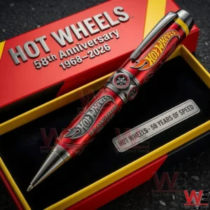 Hot Wheels anniversary pen inside a presentation box!