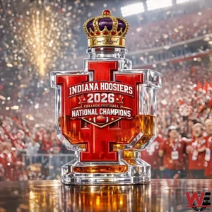 Indiana Hoosiers 2026 National Champions Crown Royal Bottle 3 Indiana Hoosiers 2026 national champions bottle displayed in a packed stadium!