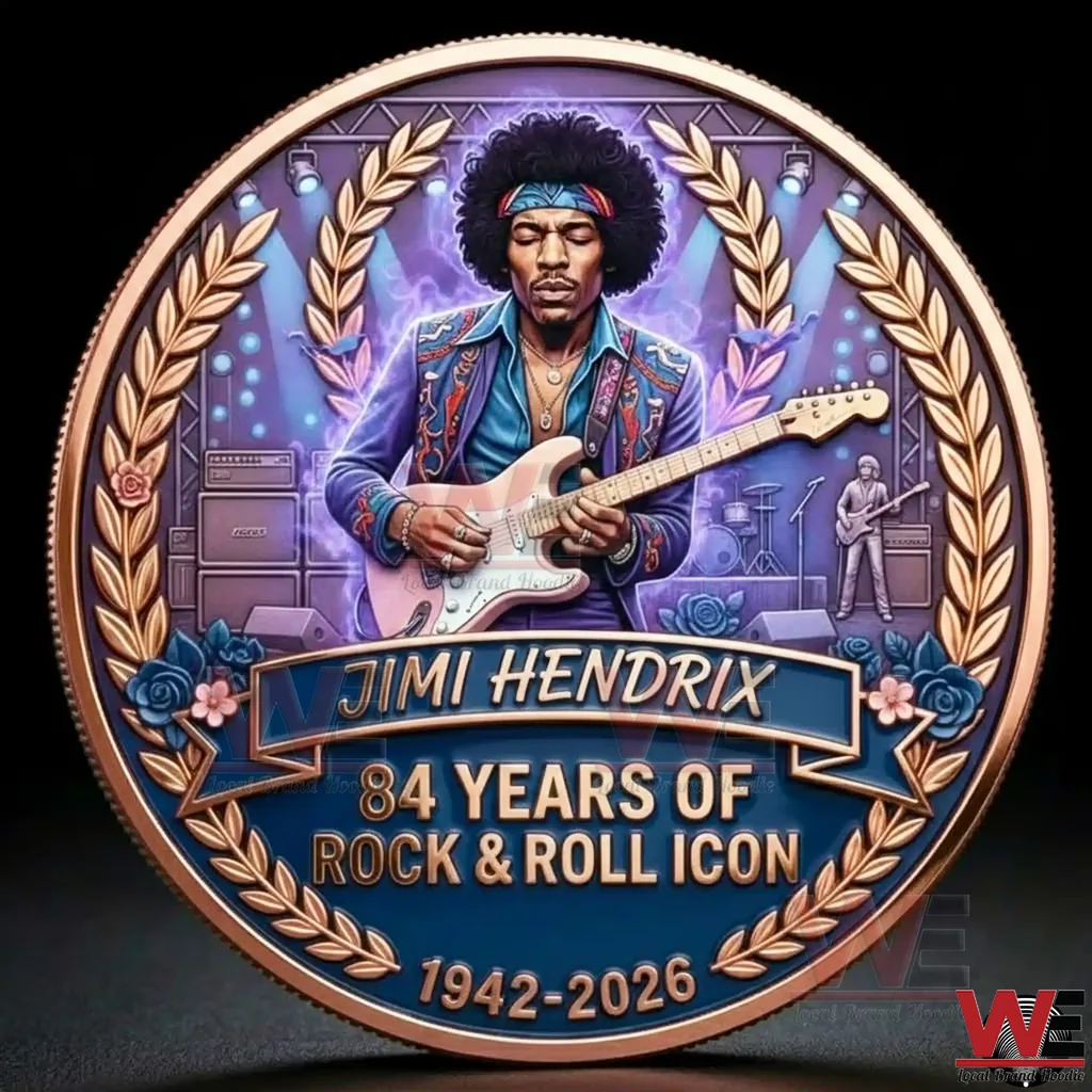 Jimi Hendrix 84 Years of Rock and Roll Icon 1942-2026 Coin ...