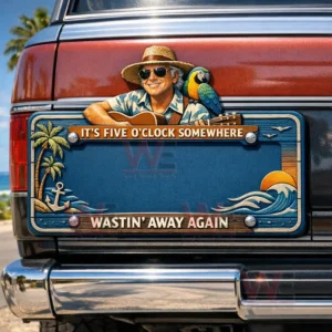 Jimmy Buffett It's Five O'Clock Somewhere License Plate Frame