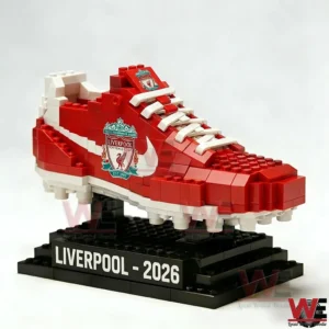 Liverpool 2026 Soccer & Football Boots Building Blocks Set 4 This image shows a Liverpool inspired football boot model emphasizing construction detail color accuracy and premium display presentation!