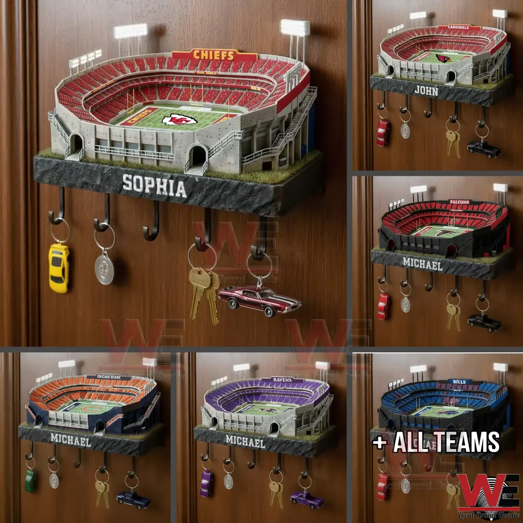 Nfl Key Cap NFL Football Team Stadium Wall Key Holder - WeLocalBrandHoodie