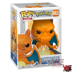 Boxed orange fire dragon vinyl figure visible through a clear display window!