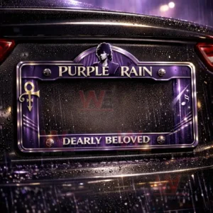 Prince Purple Rain License Plate Frame