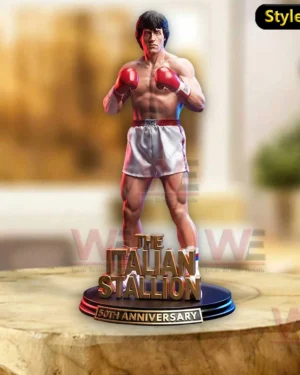 Boxing figure statue standing on a commemorative display base!