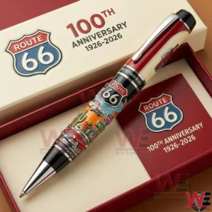 Route 66 100th Anniversary Commemorative (1926–2026) Pen 3 Route 66 commemorative pen displayed in a one hundred anniversary gift box!