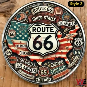 Route 66 Centennial Commemorative Chicago To Los Angeles Coin 3 Artistic Route 66 commemorative coin featuring Chicago Los Angeles and United States themed illustrations!