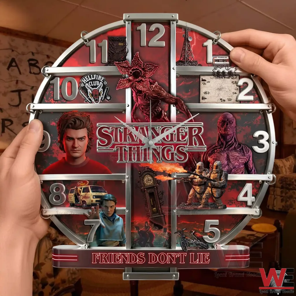 Stranger Things Home Decor 3D Wall Clock - WeLocalBrandHoodie