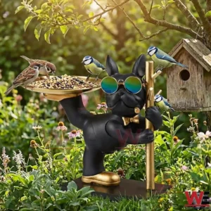 Stylish Bulldog Garden Feeder
