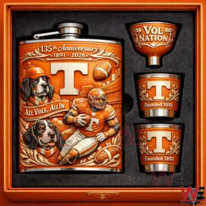 Tennessee Volunteers 135th Anniversary Flask Set