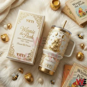Tumbler and gift box set with golden design placed on a soft surface with themed decorations and books!