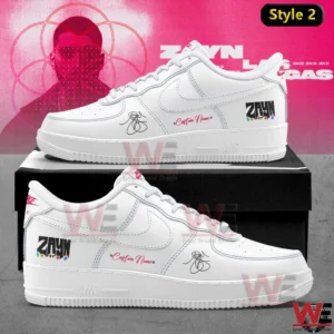 All white sneakers with Zayn Malik logo signature and custom name!