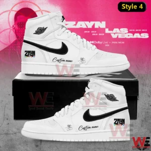 Black and white custom high top sneaker inspired by Zayn Malik with custom name!