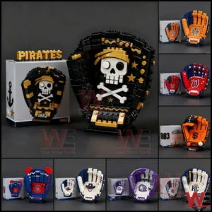 MLB team themed baseball glove building block display models!