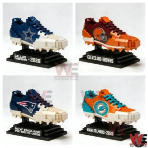 Dallas Cowboys and Cleveland Browns building block shoes!