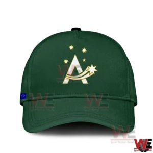 Green Australia baseball cap with letter A and star emblem on the front!