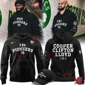 Black NBA Pioneers hoodie with Cooper Clifton Lloyd name on the back!