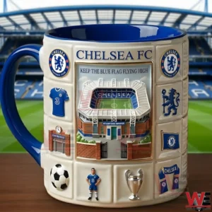 Chelsea FC mug with Stamford Bridge stadium design!