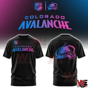 Black Colorado Avalanche long sleeve top with neon logo!