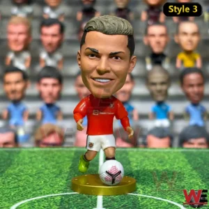 Cristiano Ronaldo 2026 New Soccer Legendary Player Figure 10 Red kit soccer player figure dribbling a ball on the field!