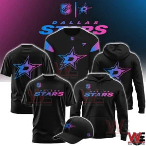 Dallas Stars black apparel set with neon star logo!