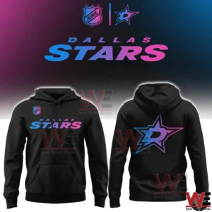 Black Dallas Stars shirt with neon star logo!