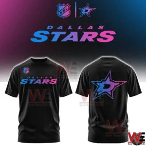 Black Dallas Stars long sleeve top with neon logo!