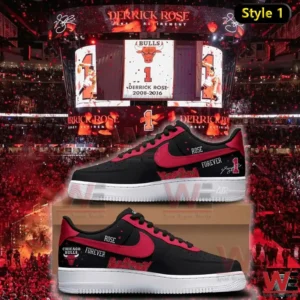 Black and red Chicago Bulls inspired sneaker honoring Derrick Rose!
