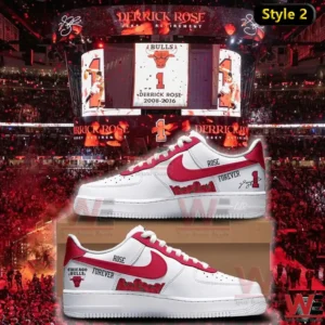 White and red Chicago Bulls inspired sneaker honoring Derrick Rose!
